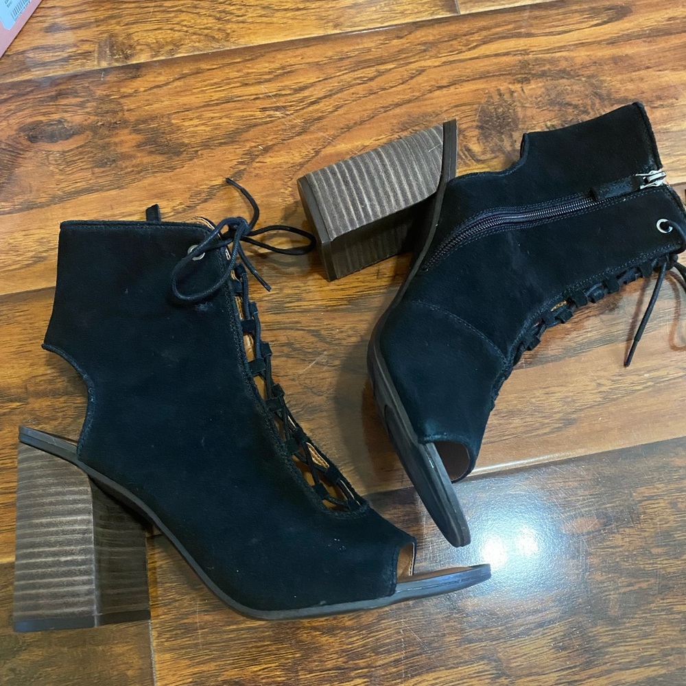 Franco Sarto Suede Lace  up Booties